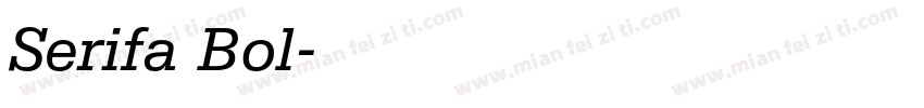 Serifa Bol字体转换